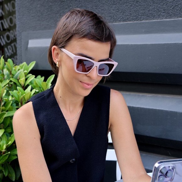 🕶️ New Saint Laurent SL 276 MICA 058 Sunglasses - Pink Frame, Brown Lenses - Picture 1 of 10